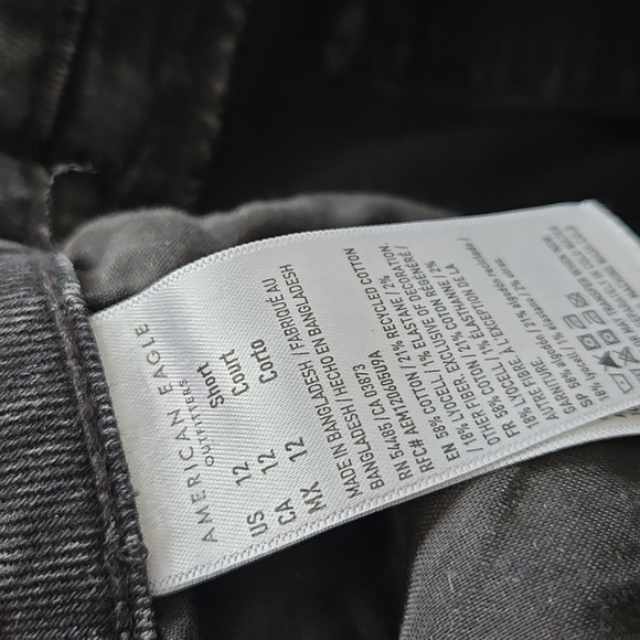 American Eagle Outfitters Black Wide Leg Stretch Jeans Normcore | 12 SHORT - Picture 6 of 7